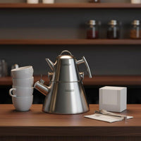 2 Pieces Commercial Use 2.5L 1.0L Kettle Set Stovetop Compatible Double Kettle Set Easy to Clean for Home