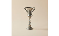 Ornate Pedestal Flower Vase Vintage Look Pedestal Vase Metal Finish for Garden
