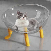 Transparent Cat Bed Easy to Hygienic Area Capsule Cat Lounger Stable 4-Leg Design Pet Furniture for Summer