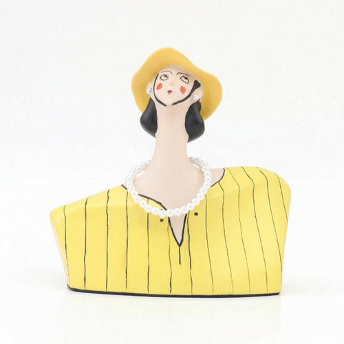 Female Bust Figurine Compact Sculpture Sculptural for Entryway