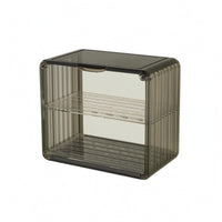 2-Tier Cup Rack Ribbed Sides Draining Cup Simple to Clean to Clean Household Storage