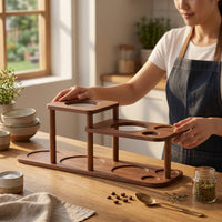 Coffee Machine Stand Circular Cutouts Espresso Machine Stand Minimal Design