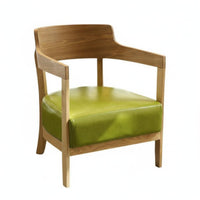 Upholstered Wood Frame Armchair firm support Foam Padding for Homeowners, Adults