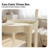 curved-endd End Table Space-Saving Nightstand Multi-Functional for Adults, Students
