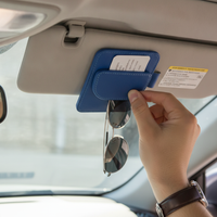 Car Sun Visor Glasses Clip Holder for Sunglasses and Cards, Multi-functional Storage Organizer