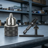 Drill Chuck with Hex Shank Knurled Drill Chuck Adapter Tool Metal Heavy Duty for Diyers, Home Improvement, Workshops