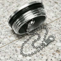 Yacht Petrol Cap with Chain Rustproof Stainless Steel Deck Fill Rust-Resistant Cap Resistant Marine Tank Cover