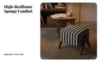 Upholstered Rectangular Bench Vintage Design Ottoman Sturdy Construction
