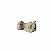 2 Pieces Hippo Head Statue Realistic Floating Pond Ornament Resin Material