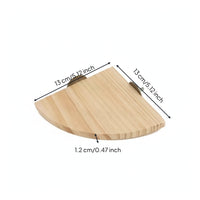 Unfinished Flat Bird Perch Natural Wooden Bird Perch Thick Cage Platform with Screw Wall-Mounted for Birds, Parrots