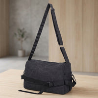 Notebook Bag and Travel Bag for Men and Women, Anti-Theft Crossbody Bag with Shoulder Strap, Plain Pattern with Sewing Line Details, No Lining