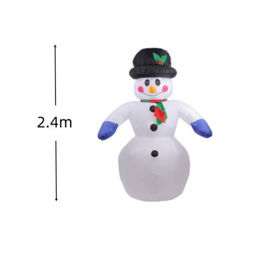 Christmas Inflatable Snowman Freestanding Snowman with Red Hat Holiday Display Oversized Festive for Families, Yard, Indoor