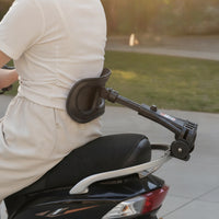 Backrest with Clamp Mount Adjustable Scooter Backrest Support Padded Ergonomic for Commuters, Scooters