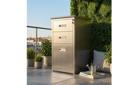 Lockable Steel Filing Cabinet   Three-Drawer Steel Cabinet Rust-Resistant