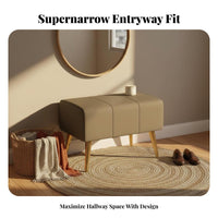 Narrow Shoe-Changing Stool Modern Design Entryway Seating Cushioned Seat