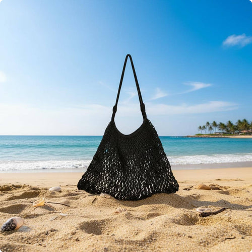 Cotton Rope Shoulder Bag Large Capacity Woven Rope Tote Breathable for Travel