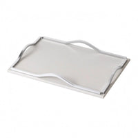 Leather Serving Tray Raised Edges Home Decor Flat Base for Coffee Table