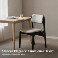 Nordic Design Upholstered Wooden Side Chair Light Luxury aesthetic Upholstered Wood Side Chair Ergonomic Backrest Kitchen Seat Non-Slip Foot Pads for Homeowners, Restaurant Owners, Interior Decorators, Dining Room