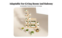 Multi-Tier Succulent Rack Staggered Levels Plant Stand Sturdy Construction