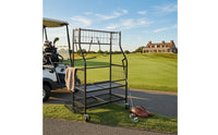 Golf Bag Storage Rack Caster Wheels Rolling Golf Bag Rack Two-Tier