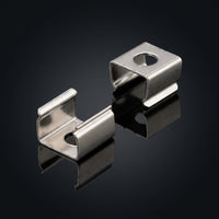 Stainless Steel Screw Mounting LED Strip Holder for Secure Installation, LED Strip Bracket with Screws, U-Shaped Metal Cabinet Lighting Clips