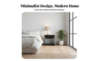 2-Drawer Bedside Chest Minimalist Design 2-Drawer Transparent Table Modern & Design Easy Assembly for Bedroom, Living Room