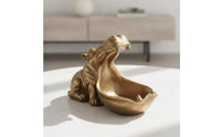 Hippo Figurine with Bowl Unique Candy Dish Eye-Catching for Console Table