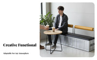 utilitarian aesthetic Long Table and Bench Set Creative Design business-grade Furniture sturdyDuty Booth Seating long-lasting Construction for Cafe Owners, Cafes, Restaurants, Lounge Areas, Dining Room