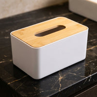 Tissue Box Holder for Home Office and Car, Multi-purpose Tissue Box Cover and Desk Organizer, Durable Square Tissue Boxes, Economy Plastic Base