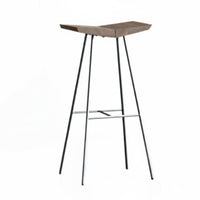 Backless Industrial Stool Retro Vibe Backless Counter Seat High-Legged for Cafe