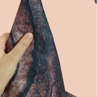 Witch Hat with Foliage & Woodgrain-Pattern Woodland Witch Hat Halloween Costume Accessory for Cosplayers, Photo Shoots