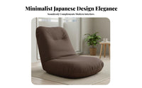 Japanese Aesthetic Single-Person Backrest Seat Armless Floor Chair Comfortable Indoor Seating Space-Saving for Students, Meditators, Bay Window, Balcony, Bedroom, Dorm Room
