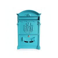Wall-Mounted Mailbox with Lock Ornate Mail Drop Box Secure for Outdoor