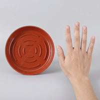 Plant Saucers and Round Tray Set, Drip Tray with Drainage Grooves, Plant Trays for Indoor Plant Saucer and Outdoor Plants Floor