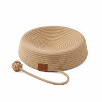 Pet Bed with Toy Ball Breathable Woven Cat Nest Scratch-Resistant for Kittens
