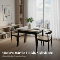Folding Dining Table with Storage Extendable Design Space-Saving Solution Multi-Functional Multifunctional for Students, Kitchen