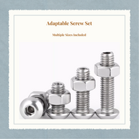 304 stainless steel hex hollow screws, rustproof for lamps, electronics, assembly