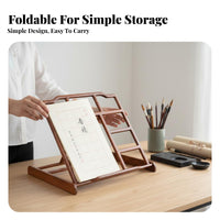 Foldable Lattice Bookrest Ergonomic Angle Adjustable Reading Easel for Students