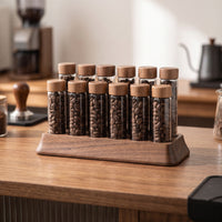 Coffee Bean Display Stand 12-Hole Coffee Bean Storage Display Rack for Baristas