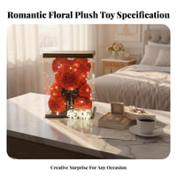 Blossom Teddy Bear Romantic Design Artificial Flower Arrangement Adorable Shape