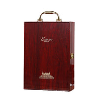 Factory Direct Piano Lacquer Wine Gift Box, Imitation Rosewood, Two Bottles, Custom Logo Available