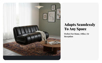 Vintage Inspired Armless Tufted Sofa Space-Saving 2-Seater Mini Couch space-efficient Design Loveseat Minimalist Look for Apartment Dwellers, Interior Designers, Living Room, Reception Area, Small areas, Boutique