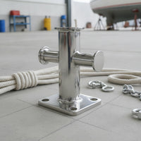 Boat Bollard with Cross Head Mirror Polished Cross Bollard Heavy Duty Mooring Cleat for Marinas