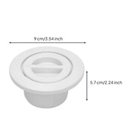 Flush-Mounted Suction Fitting with Flange White Pool Inlet Fitting for Water Circulation