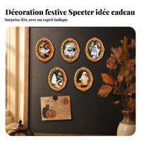 5 Pieces Wooden Halloween Magnetic Piece Attractive Home Decor Ghost Artwork