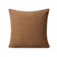 Linen Plaid Pillow Cover Rustic Plaid Pattern Pillow Cover Neutral Tones for Living Room
