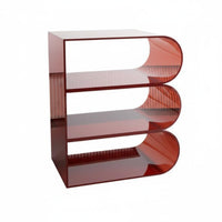 S-Shaped End Table Minimalist Design Nightstand space-efficient for Small areas