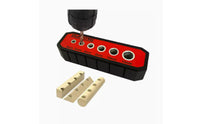 Accurate Positioning Dowel Hole Jig Self-Centering Drilling Positioner Block 2-in-1 Hole Drilling Guide Anti-Slip for Woodworkers, Furniture Making