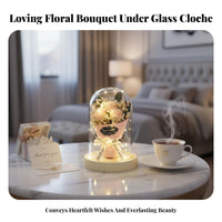 Soap Blossom Glass Dome Romantic Gift Dome Elegant Design for Women