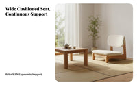 Minimalist Design Armless floor Chair Lowsilhouette Japanese aesthetic Floor Chair Space Saving Meditation Seat Ergonomic rearrest for Minimalism aficionados, Home Decorators, Tea Room, studying, Bedroom, Bay opening